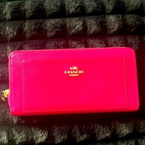 Hot pink continental wallet